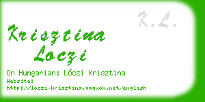 krisztina loczi business card