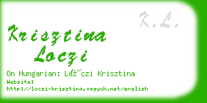 krisztina loczi business card